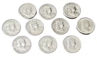 Start your colletion with a lot of 10 ben franklin half dollars