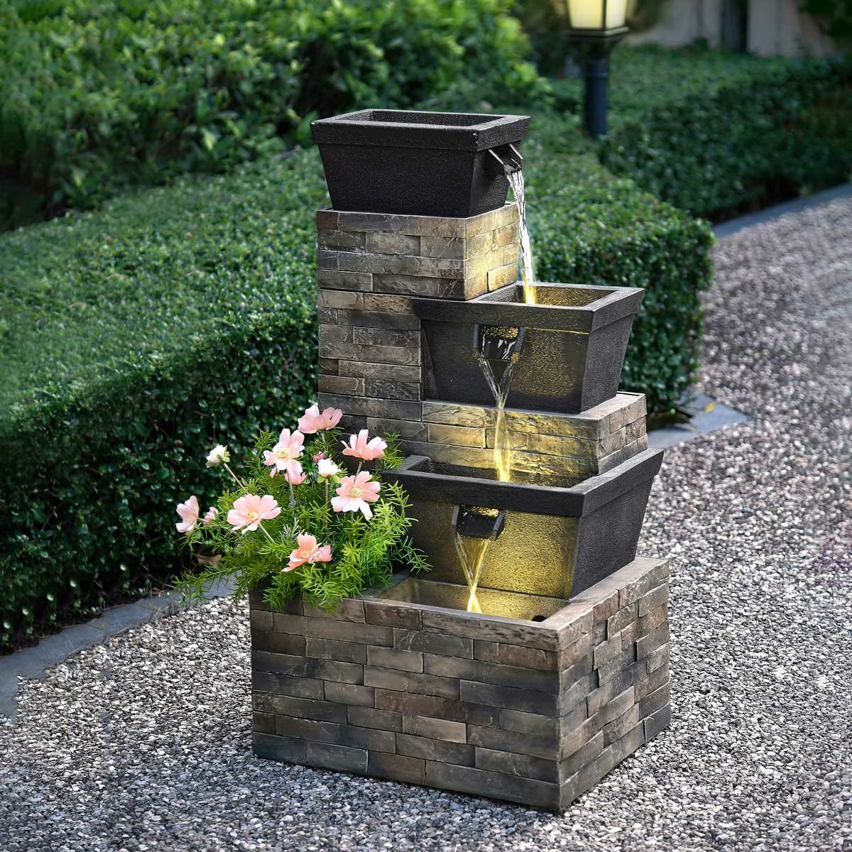 CMS Tiered Fountain FY26 Garden Water Feature Outdoor Decorative Cascading