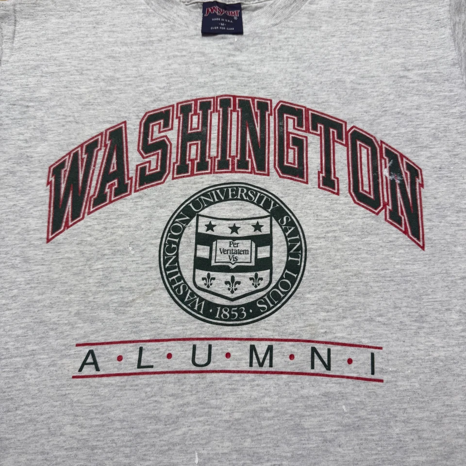 Vintage 90s Washington University Saint Louis WUSTL Alumni College Shirt Medium - Image 2 of 4