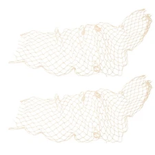  2 PCS Decorative Fishing Net for Table Beach Birthday Party Decorations