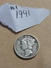 1941 Mercury Dime 90 Percent Silver