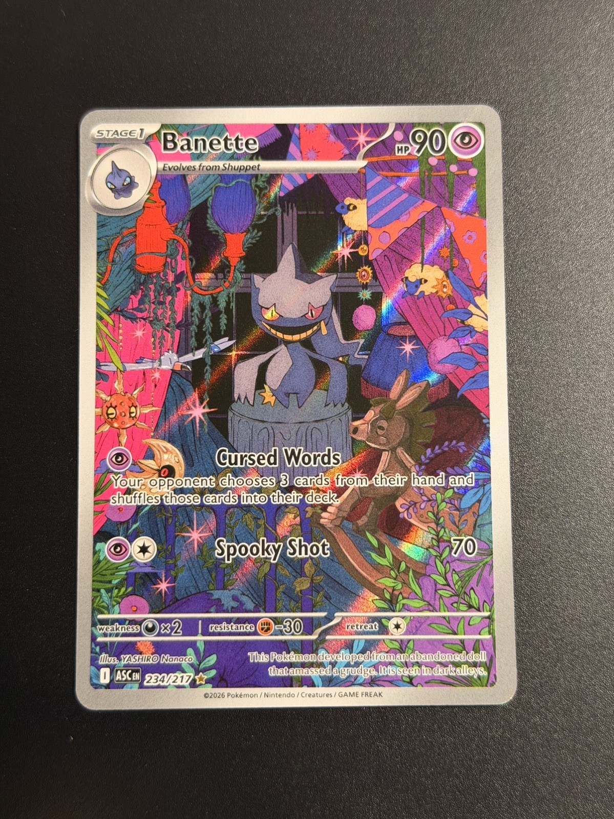 🔥Banette Holofoil Illustration Rare ME: Ascended Heroes 234/217 NM+🔥