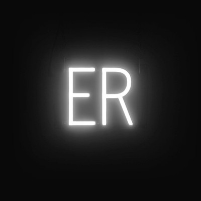 SpellBrite ER Sign | Neon ER Sign Look, LED Light | 9.0'' x 6.3''