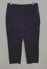 Women's Faded Glory Dark Navy Blue Cotton Pants Size 14