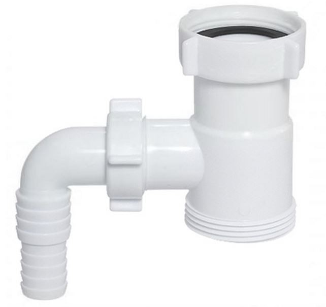 Drain Waste Trap Pipe Extension Connector 1 1/2"" BSP with Dishwasher Input