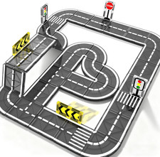 Magnetic Tiles Road Set STEM Building Blocks Montessori Toy for Kids 3 