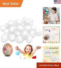 30 Pcs Plastic White Fake Eggs,Easter Eggs,Realistic White Eggs,Faux Fake Egg...