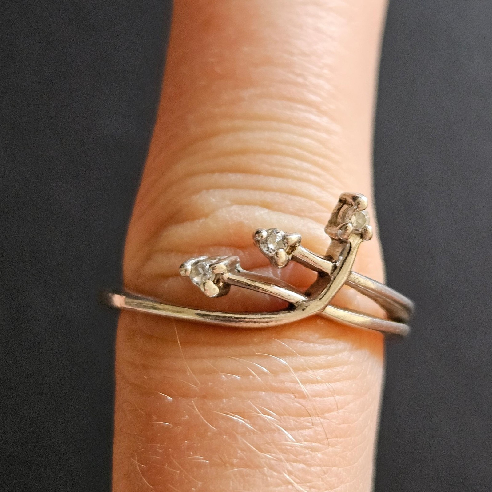 Solid Silver Interlaced Separating & Crystals Seg… - image 3