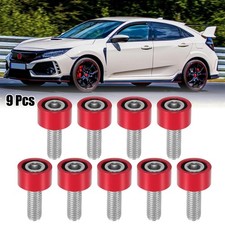 9 Pezzi Bulloni Rondelle Coppa Collettore Testata Scarico M8x1,25 Rosso per Honda per Acura