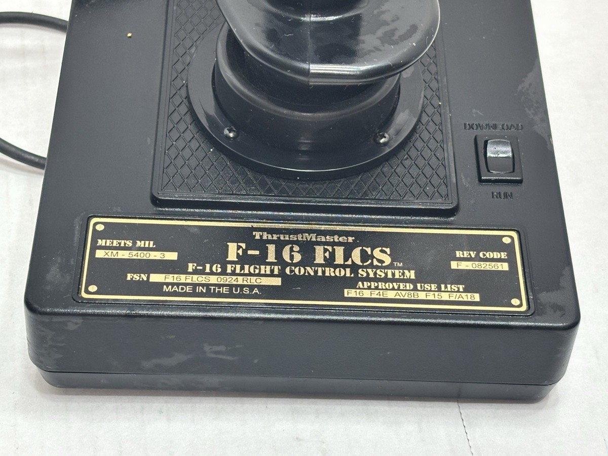 ThrustMaster F16 FLCS Flight Control System Joystick Vintage PC