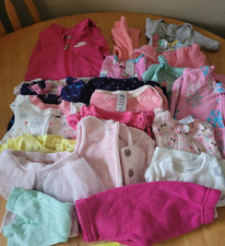 Toddler Girls 0-9 Months Multiple Color Misc Brands Mixed Clothes Lot of 19