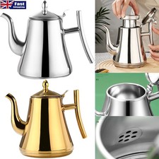 Stainless Steel Teapot Tea Kettle Coffee Pot With Tea Strainer 1500ML