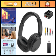 Wireless Bluetooth 5.3 Over-Ear Headphones for TV, 30H Playtime, No Delay, Light