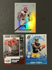 George Pickens 3 Keepsake Refractor 07/199 College Ticket, Rookie Wave Prizm Rc