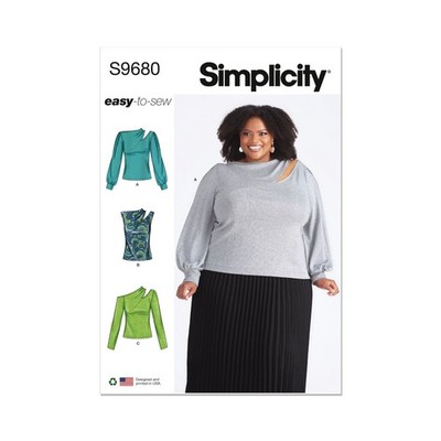 SIMPLICITY Schnittmuster 9680 Misses Damen Plus Tops Größe 30W-38W