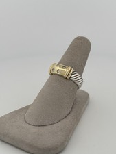 David Yurman 14k Sterling 4 Diamond Cable Ring Sz-8