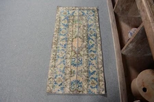 Elegant Blue and Brown Rug, Durable Area Rug for Entryway