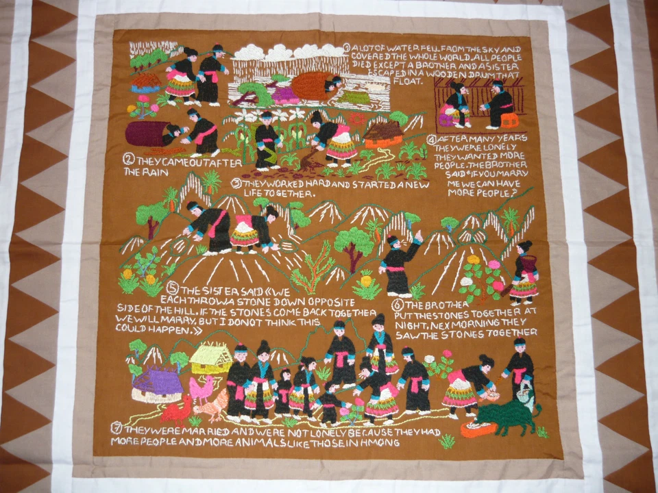 Tischdecke Tischläufer gestickt handgestickt Stickerei handgefertigt - Bild 3 von 4