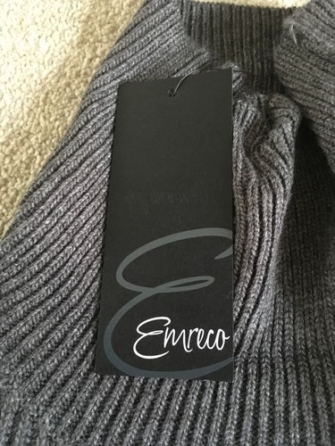 Emreco Ladies Roll Neck Long Dark Grey Jumper 'with a Difference' - Layering - Picture 7 of 8