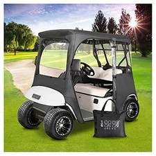 10L0L 2 Passenger Golf Cart Enclosures Cover for EZGO TXT, All Weather Windproof