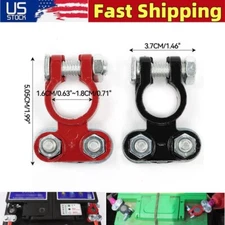 2x Positive Negative Truck Car Battery Cable Terminals Top Post Connectors Clamp