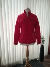 Maine New England Quilted Jacket -sz14 -red