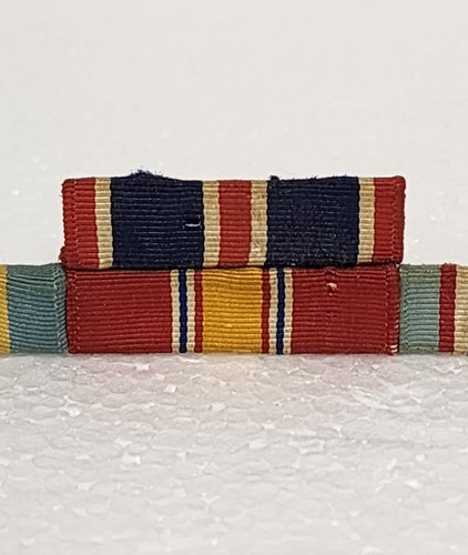 WW2 WWII USMC US Army Airforce Campaign 4 Ribbon Bar Pin Back Obsolete - Picture 4 of 6