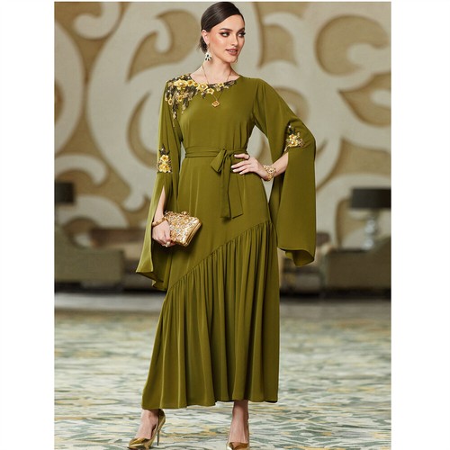 Marokkanisch Dubai Kaftan Robe Stickerei langes Kleid muslimisch Abaya Kaftan Partykleid - Bild 68 von 82