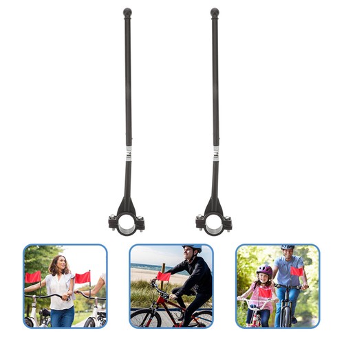 2 Pezzi Manubrio Bandiera Bici Espositore Supporto Bicicletta Bambino Staffa - Foto 5 di 12