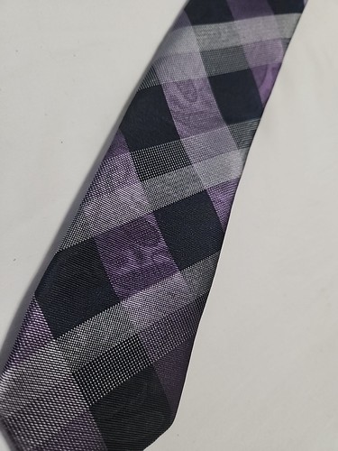 Structure Tie Mens Purple And Grays Neckwear - Picture 4 of 6