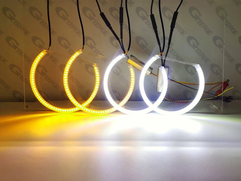 For BMW E36 318i 323i 325i 328i Ultra Bright LED Angel Eyes Halo Rings Kit - Image 2 of 4