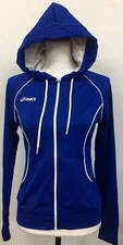 Asics Women's Alana Jacket Active Workout Royal Blue White Zip NWT $58 Choose Sz