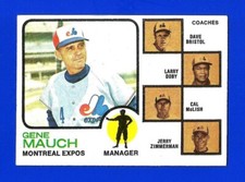 1973 Topps SET BREAK #377 GENE MAUCH EX+/EXMINT MONTREAL EXPOS (SB2)