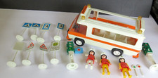 Playmobil School Bus Schulbus Autobus 3521 Vintage 1977 Set People Road Signs