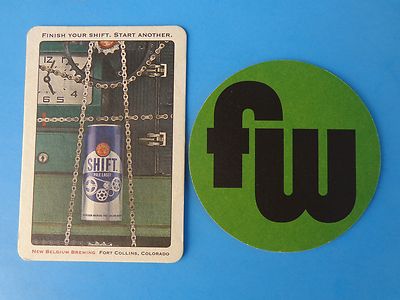 2 Bier Untersetzer: Neu Belgien Gär Postkarte ~Funkwerks~ Fuß Collins, Colorado