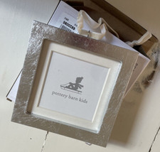  Pottery Barn PBK Silverleaf SQUARE Picture Frame Christmas Ornament 4.25" NIB