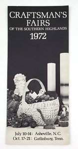 1972 Asheville NC Gatlinburg TN Craftsman's Fair Highlands Vtg Travel Brochure