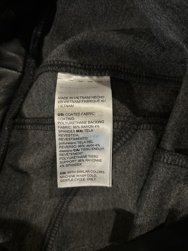 Chico's Blk Ponte Faux Leather Legging/Pant Size 2-3. No Tags. See Pics For More - Picture 8 of 10