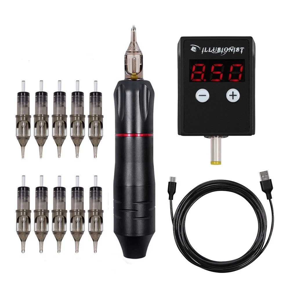 Wireless Tattoo Machine Kit Tattoo Gun Wireless Digital Tattoo Battery RCA&DC