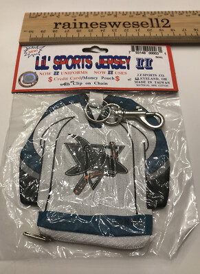 VTG NHL San Jose Sharks Money Pouch Hockey Jersey Keychain Lil Sports Brat NHL