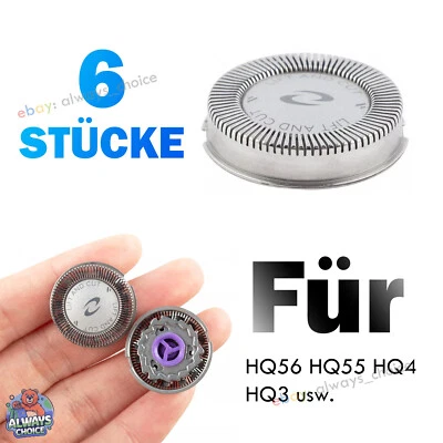 MARKENLOS 6 PIEZAS HQ56 Cabezales de Afeitado Repuesto para Philips Norelco HQ3 HQ4 HQ55 HQ56 HQ6 etc.