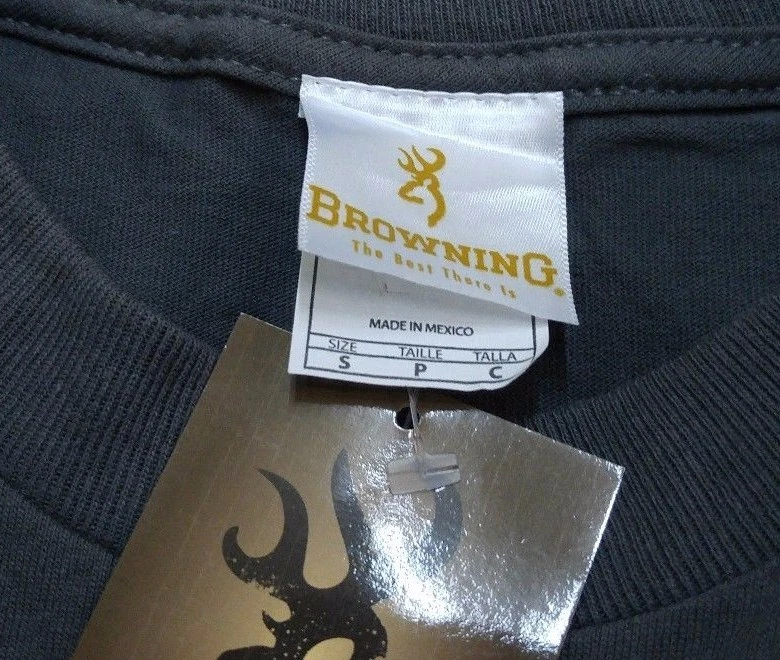 Youth Browning Buckmark L/S T-Shirt Sheds & Camo Charcoal Youth Small 161146 - Image 3 of 4