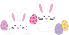 Bunny Yard Sign, Multi Sizes, Multicolor  Easter Party Decor  Easter Bunnies