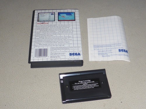 SEGA MASTER SYSTEM VIDEO GAME MONOPOLY W CASE & MANUAL THE MEGA PLUS CARTRIDGE - Picture 2 of 2
