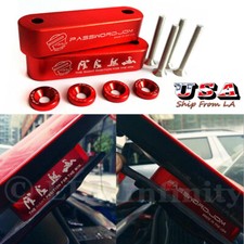 Jdm Password Red Aluminum Billet Alloy Engine Hood Vent Spacer Riser Universal