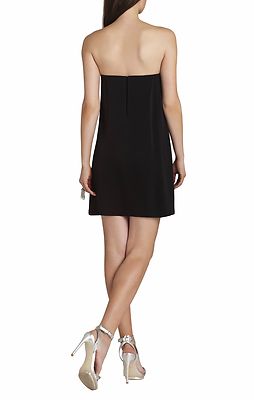 NEW BCBGMAXAZRIA BLACK NAHARA STRAPLESS DRESS LMQ66B35/M556A SIZE 10