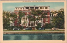 Postcard 1907-1913 Sarah Leigh Hospital Norfolk Virginia Nursing School Renamed