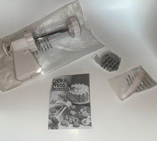Sunbeam 21 Pezzi Set Pressa per Biscotti Decorazione Cupcake/Torta Frosting NUOVO IN SCATOLA - Foto 3 di 3