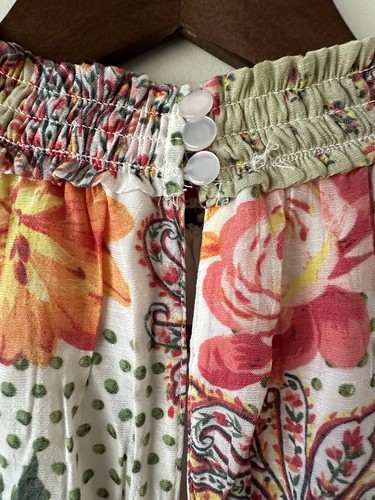 Mlle Gabrielle Summer Dress Women Small Colorful Floral Paisley Patchwork Lined - Picture 5 of 9