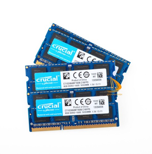 Crucial 4x 8GB 2Rx8 PC3-12800S DDR3-1600Mhz SODIMM Laptop Memory RAM 204Pin @DD - Picture 5 of 8